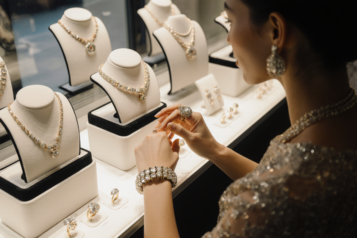 tienda de joyería de vestuario